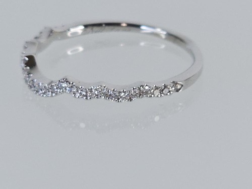 Neil Lane 14K White Gold APX 1/5 CTW Round Diamond Wedding Band Ring (AM1086578) - 第 3/7 張圖片
