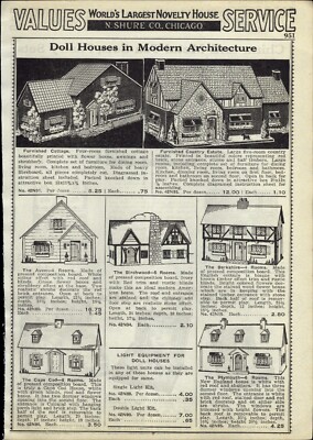 1938 PAPER AD Vintage Antique Doll House Cottage Country Estate Cape Cod 
