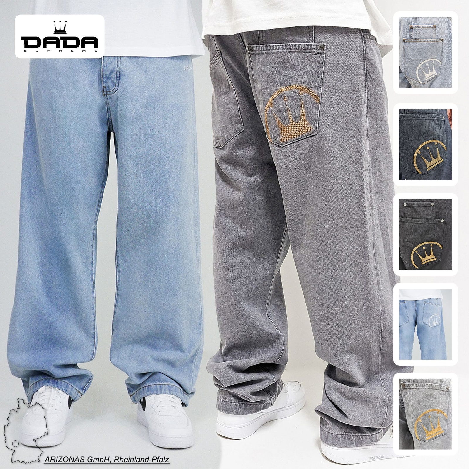 Pantalones Baggy en Denim Urbano con Funda para Móvil DADA SUPREME Pants Algodón