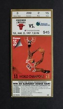 Bulls vs Mavericks 1997 Basketball Ticket Stub - Michael Jordan & Bulls 60th Win