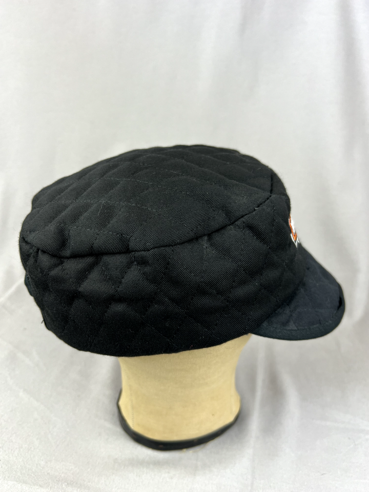 Vintage Harley Davidson Cap S/M Quilted Welders Painters Short Brim Hat