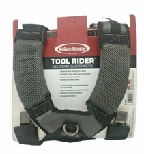 McGuire Nicholas Tool Rider Gel Foam Padded Suspenders  BL 30289 Alligator Clips
