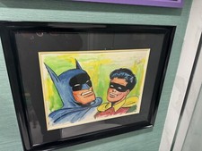 BOB KANE’S BATMAN & ROBIN BEAUTIFUL ORIGINAL FRAMED WATERCOLOR PAINTING. | eBay US (Buy It Now)