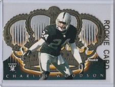 CHARLES WOODSON Die-Cut ROOKIE CARD 1998 Crown Royale Football RAIDERS RC