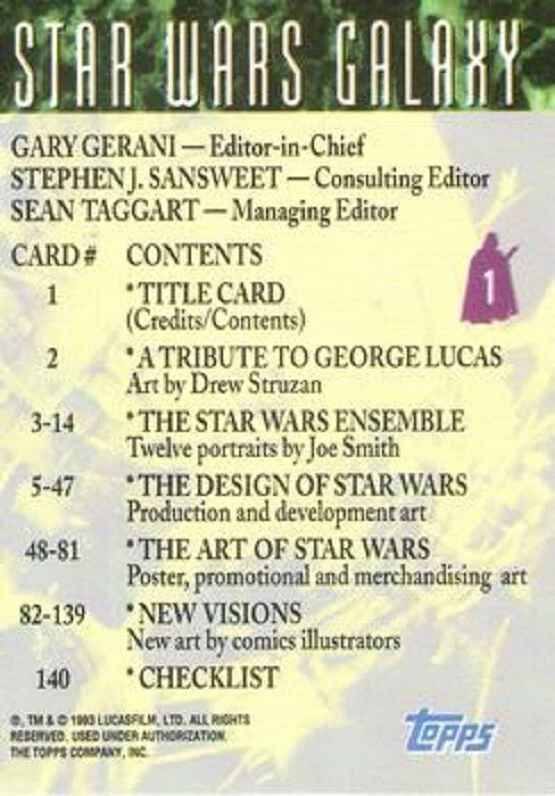 STAR WARS GALAXY SERIES 1 BASE / BASIC CARDS 1 TO 140 CHOOSE BY TOPPS 1993 - Image 2 of 4