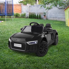Audi R8 Kids Ride On Car Licensed Electric 12V Black Upgraded 50W twin motor