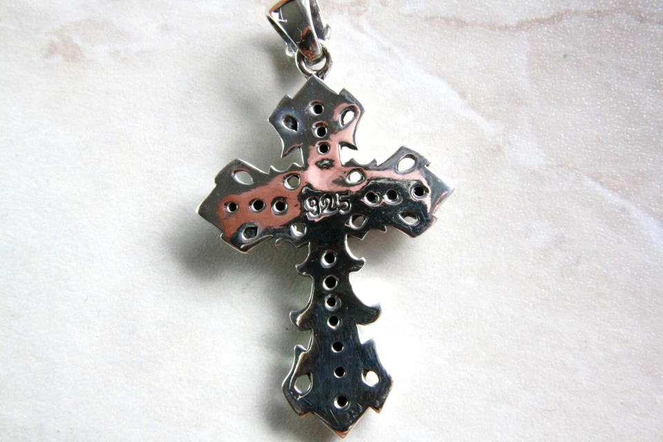 Cavalieri Templari Croce Templare Gigli Rimorchio 925 Vero Argento / 667 - Immagine 3 di 3