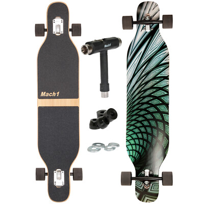 Bambus Ahorn Longboard mit Keramik Kugellager Camber Drop Through Cruiser  Board | eBay.de