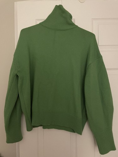 THE FRANKIE SHOP Joya Merino Wool Turtleneck in Green (Size S) - Picture 7 of 9