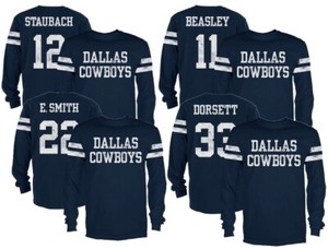 Dallas Cowboys Navy Starks Name and Number Long Sleeve T &hellip;