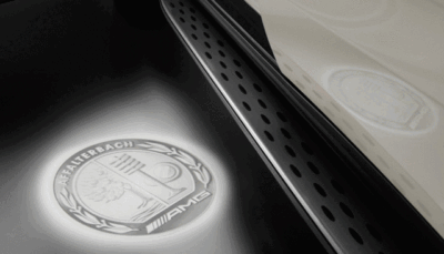 Genuine Mercedes-Benz Led Projectors - Amg Emblem - Transparent