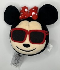 Disney Store MINNIE MOUSE Emoji Plush Double Face - Two Sided 6" x 6" Stuffed