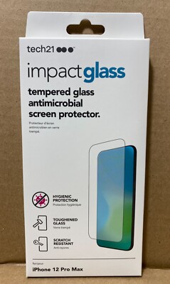 tech21 Impact Glass Screen Shield Protector for Apple iPhone 12 Pro Max 5G
