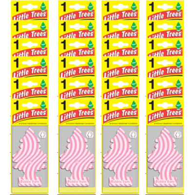Little Trees Bubble Gum Scent Hanging Air Fresheners for Car/Home, 24 Count