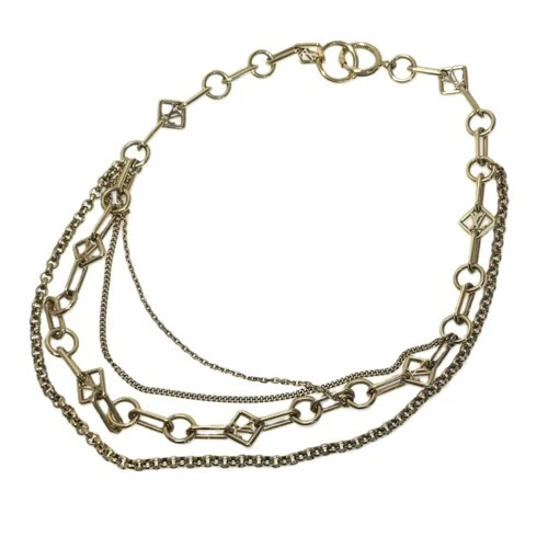 LOUIS VUITTON（LV） COLLANA AUTENTICA LOUIS VUITTON COLLANA CATENA VEGAS M65354 ORO GP TOTAL L 47CM F S