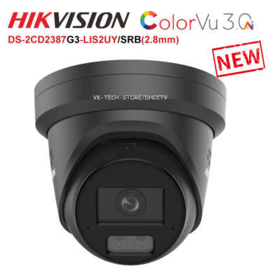 Hikvision 8MP DS-2CD2387G3-LIS2UY/SRB AI ColorVu 3.0 Smart-Hybrid-Light Camera
