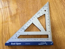 iGaging Bench Square 4" Stainless Steel Precision 16th & 32nd Scales 