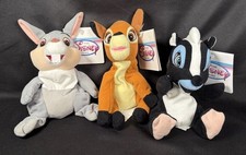 Bambi, Thumper, Flower The Disney Store Mini Bean Bag Plush New With Tags