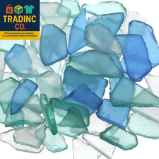 Sea Glass for Crafts Pieces Decor 11 Oz Flat Frosted Sea Glass Vase Filler Crush