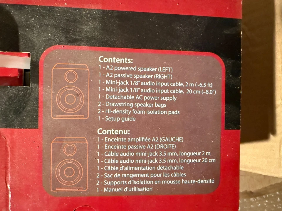 Audioengine A2 Active Desktop Speakers - with Original Box - Image 2 of 2