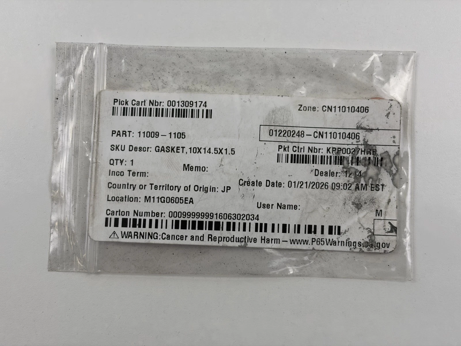 11009-1105 | Kawasaki | Gasket Washer
