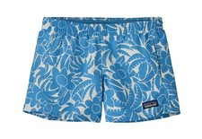Patagonia Baggies Shorts Girls Size L 12 Teal Floral Outdoor Hiking Abundance