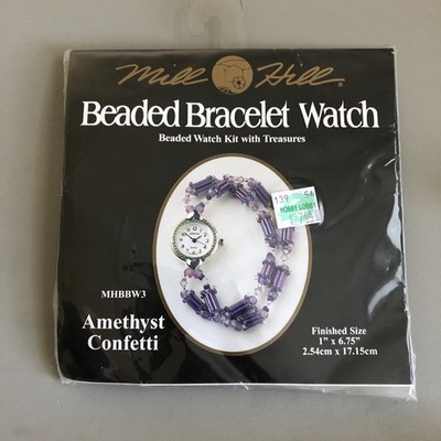 Mill Hill Amethyst Purple Seed Bugle Beads INCOMPLETE Kit MISSING WATCH FACE