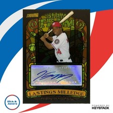 2008 Topps Stadium Club Lastings Milledge Beam Team Auto Washington Nationals