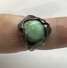 925 Sterling Silver Vintage Native American Turquoise Ring