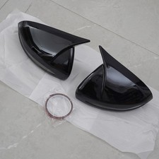 2X Glanz Schwarz Spiegelkappen Au&szlig;enspiegel Geh&auml;use F&uuml;r Benz X253 W205 W222 W213