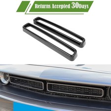 Black Front Grill Mesh Grille Inserts Trim Cover for Dodge Challenger 2015-up