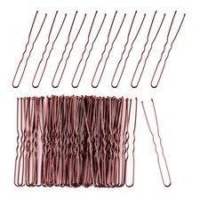 Bobby Pins, 200 PCS U Shaped Brown Hair Pins, 2.4 Inch for Buns  Updos, Non-Sli