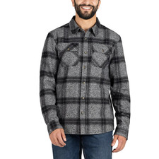 NWT Colorado Clothing Men's 4 POCKET HEAVYWEIGHT Flannel Shirt GRAY PLAID XL