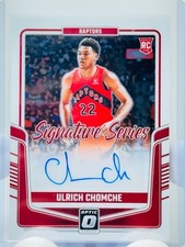 2024-25 Panini Donruss Optic Signature Ulrich Chomche Raptors RC Auto SS-CHM