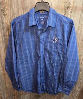 Dakota Wesleyan University DWU Antigua Sz XL L/S Blue Button Shirt Mitchell SD