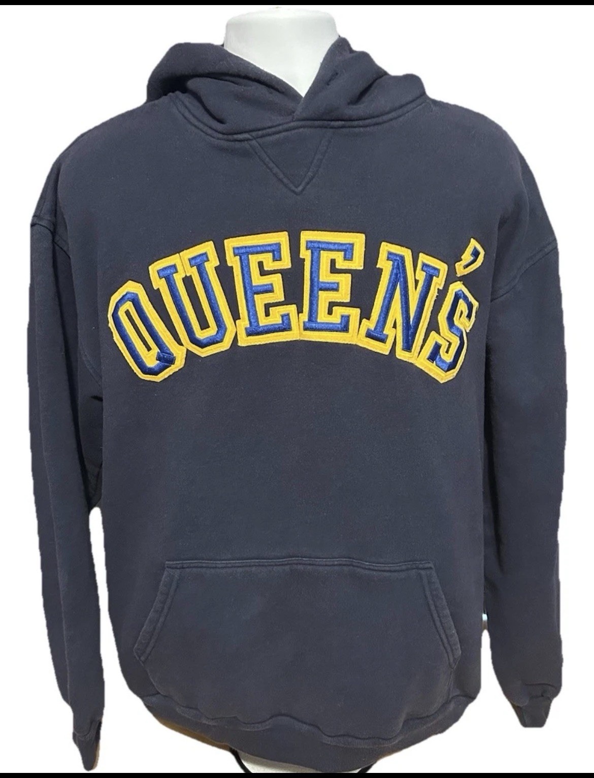 Queens University Hoodie Embroidered Chest Unisex Large