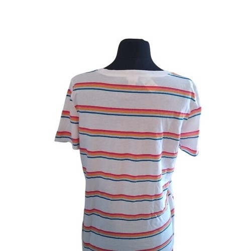 PINK Victoria's Secret Striped Ring Tee Shirt, Size Medium - Picture 3 of 6