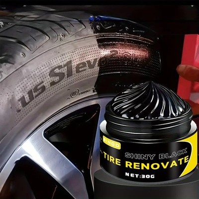 Black Shiny Tire Wax Long-Lasting Protection Prevents Cracks & Restores Tires
