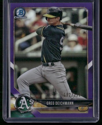2018 Bowman Draft #BDC-138 Greg Deichmann Chrome Purple Refractor #/250