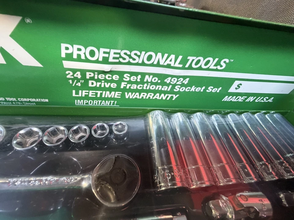  SK 1/4" Drive Fractional Socket Set, 24 pc. #4924, Made in USA - Image 3 of 3