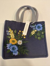 Accessorize Women's Crossbody Bag Small New With Tag Blue Floral Pattern