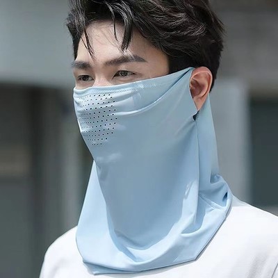 Summer Sunscreen Ice Silk Mask Neck UV Protection Face Cover Sunscreen Face Caps
