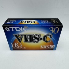 TDK VHS-C HG Ultimate 30 Camcorder Cassette Blank Media Recording Cassette Tape