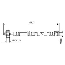 2x Bosch Bremsschlauch vorne 5Q0611701D 24942606