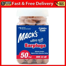 Mack's Ultra Soft Foam Earplugs, 50 Pair Comfortable Ear Plugs