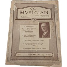Vintage Sheet Music The Musician February 1925 Issue ft Arthur Lawrason