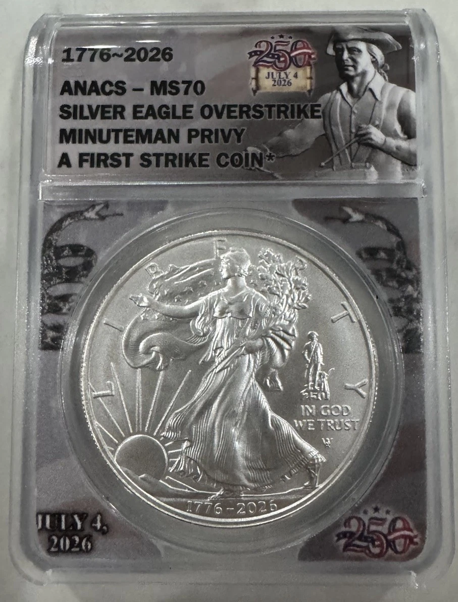 25+ American Eagle MS 70 ANACS Certified Silver Bullion Coins for