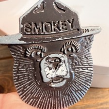 US Forest Service Smokey The Bear Metal Medal Emblem Medallion Pendant