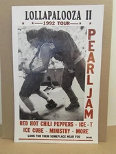 Vintage Lollapalooza 1992 Concert Poster Reprint