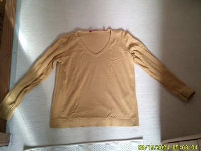 S.Oliver Damen Pullover Gr. 40 senfgelb V-Ausschnitt